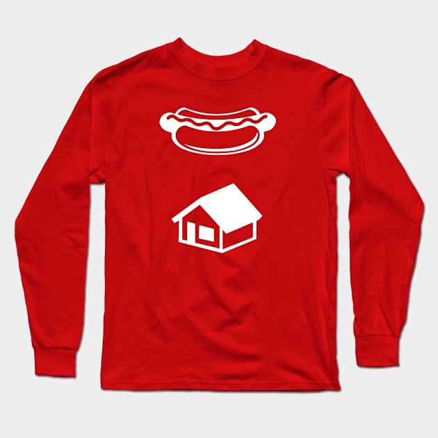 KEVIN'S HOT DOG GHOSTBUSTERS LOGO (white) Long Sleeve T-Shirt by theshirtsmith